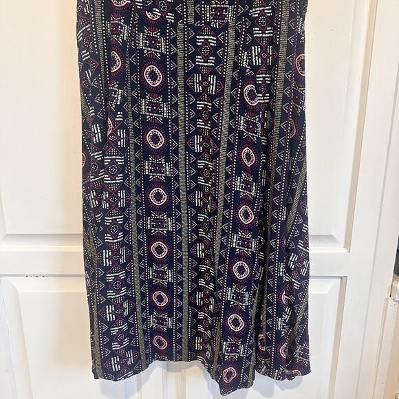 Torrid Geo Print Tank Dress Challis Size 00 Open Bow Back - Picture 5 of 14